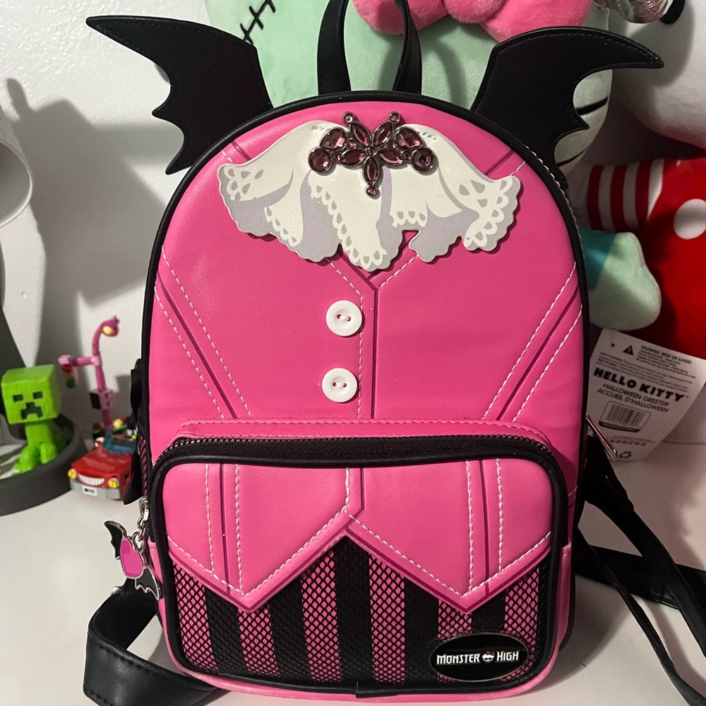 Monster High Pink and Black Bat-Wing Bag